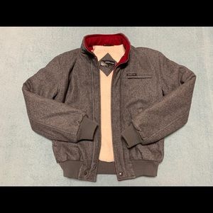 Members Only Wool Bomber Jacket (36/XS) Grey/Gray